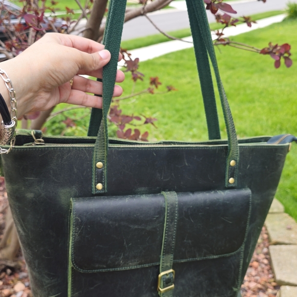 S-ZONE genuine leather vintage bag - Picture 5 of 7